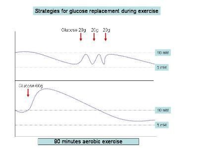 Glucose replacement with sport