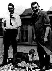 Banting and Best, discoverers of insulin, and the dog who got the first dose!