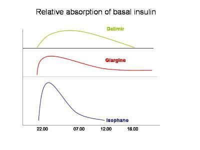 Basal insulin action profiles